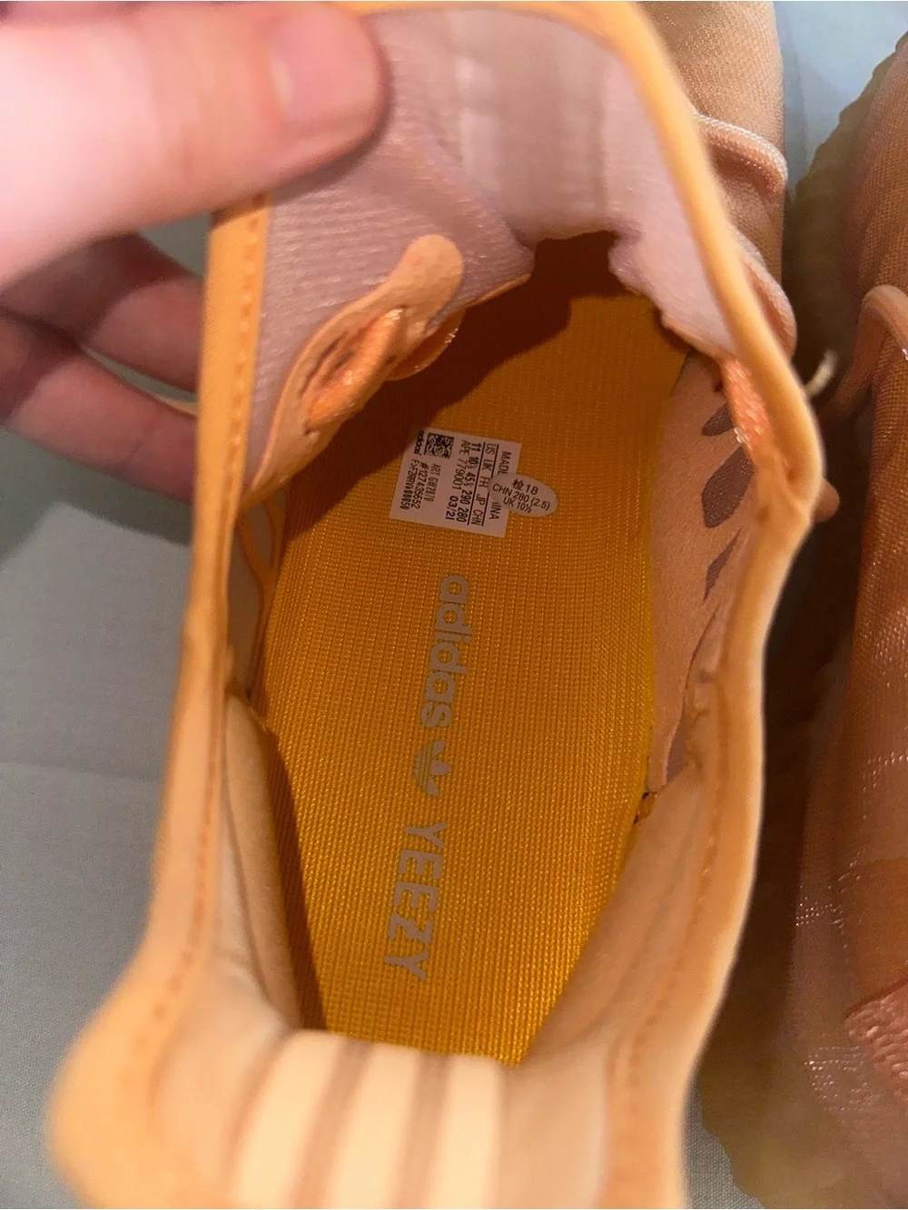 Yeezy Boost 350 V2 Orange/Peach Athletic Sneakers
